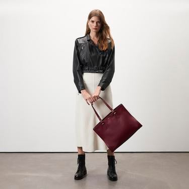  Allayna Siyah Kadın Deri Biker Ceket