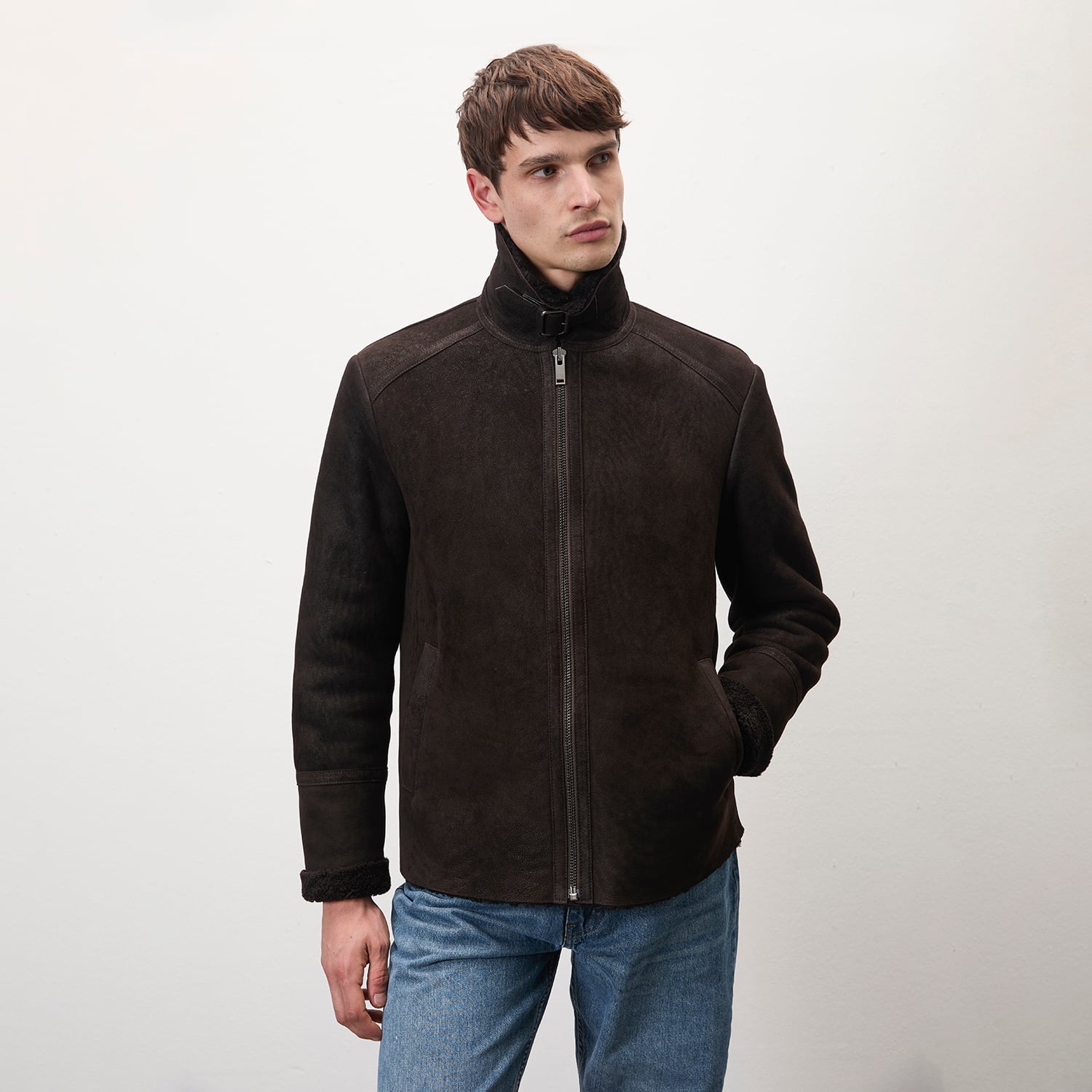  Lovisa Kahverengi Erkek Kürk Ceket