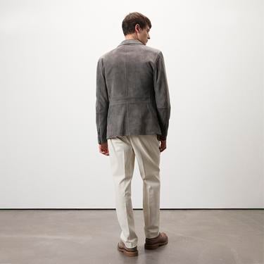  Nicolie Gri Erkek Süet Safari Ceket