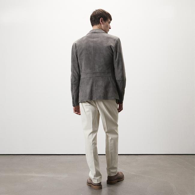  Nicolie Gri Erkek Süet Safari Ceket