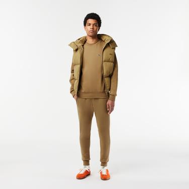  Erkek Classic Fit Bisiklet Yaka Kahverengi Sweatshirt