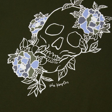  ERKEK BASKILI BİSİKLET YAKA YEŞİL T-SHIRT