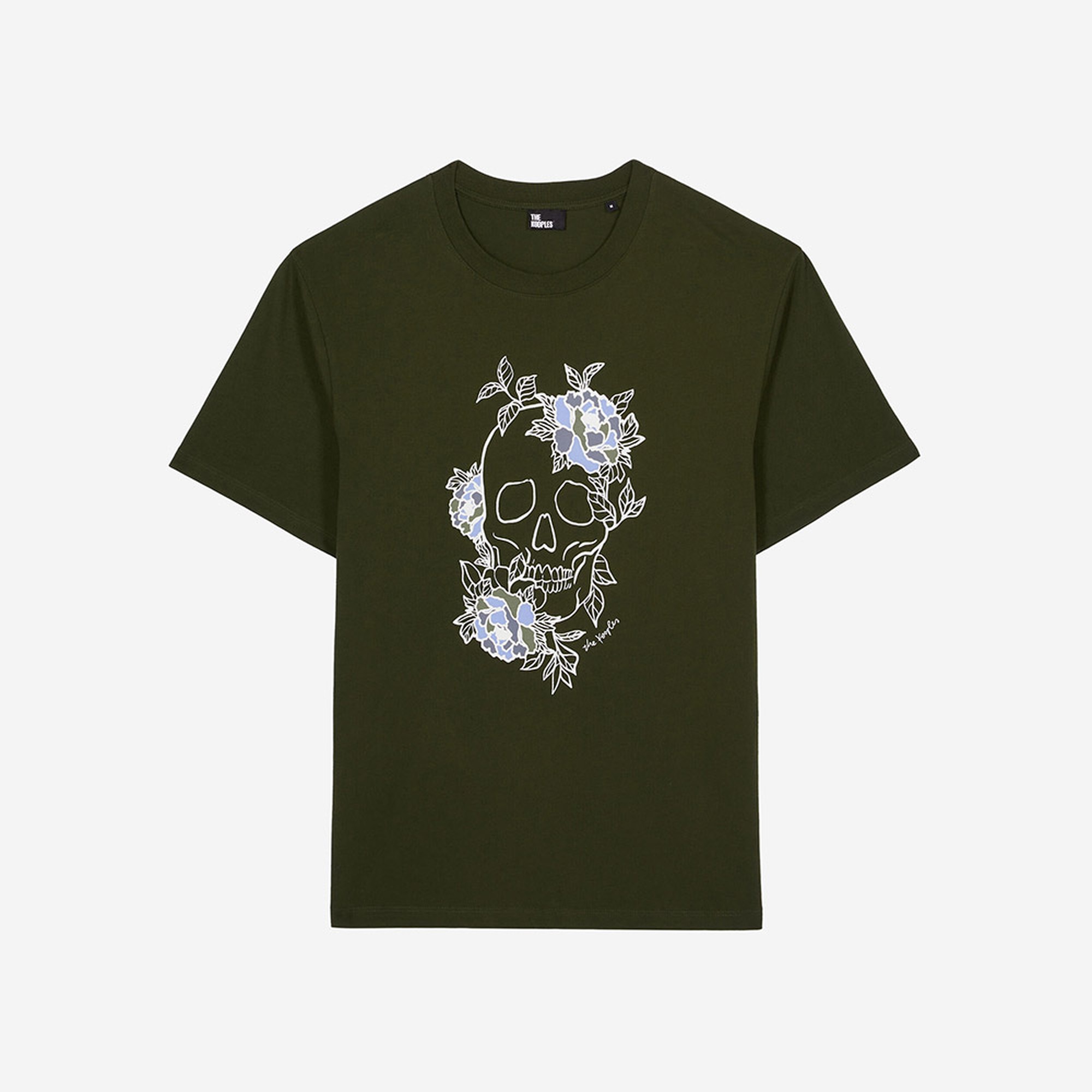 ERKEK BASKILI BİSİKLET YAKA YEŞİL T-SHIRT