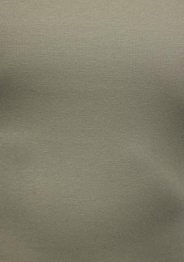  Mavi Uzun Kollu Haki Crop Basic Tişört Crop / Kısa Kesim 1612822-71818