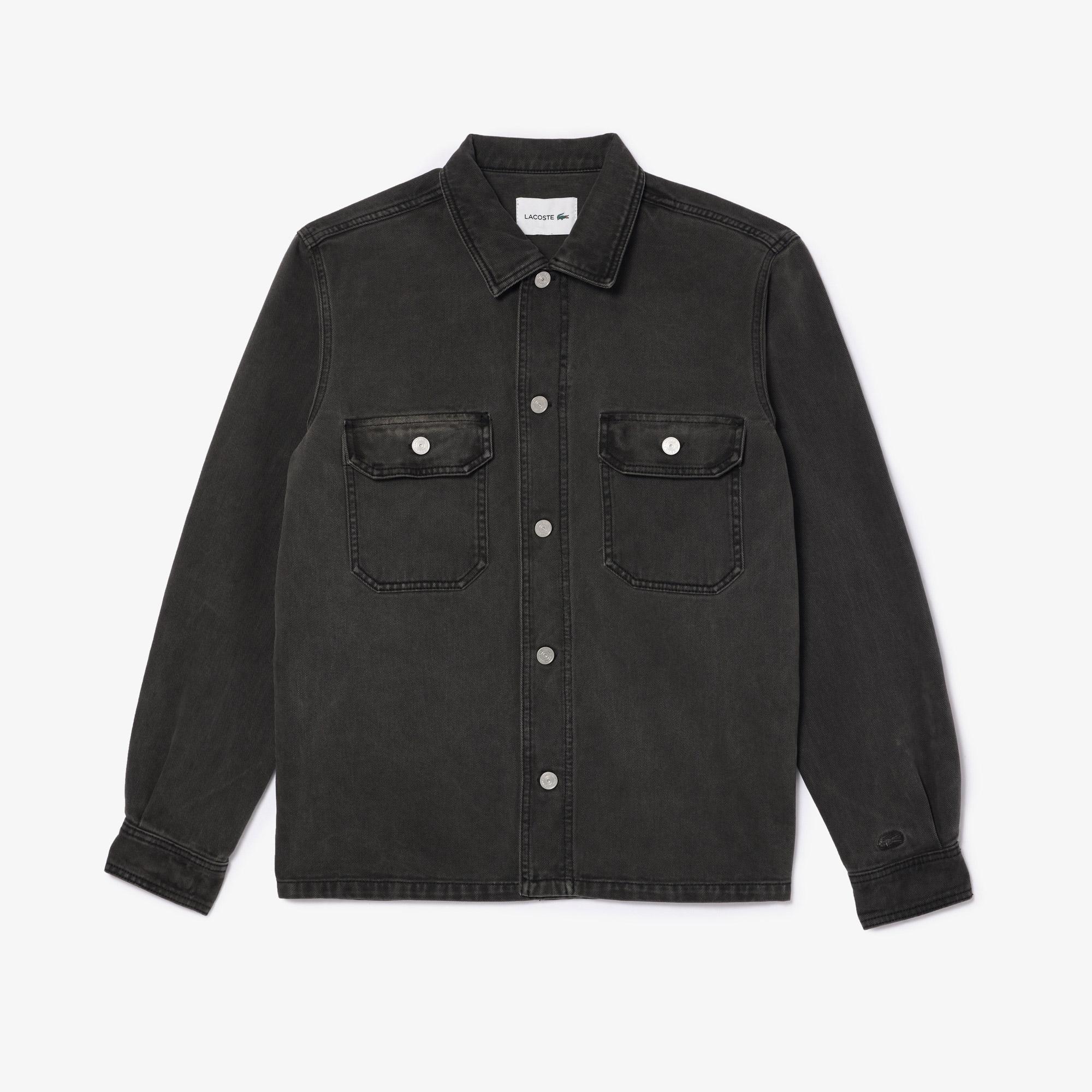 Lacoste Erkek Oversize Fit Gri Gömlek