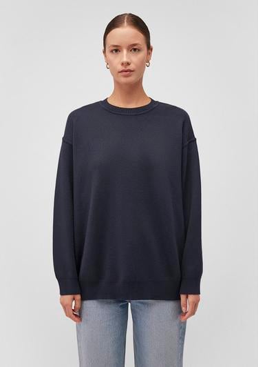  Mavi Bisiklet Yaka Lacivert Kazak Oversize / Geniş Kesim 1710499-83699