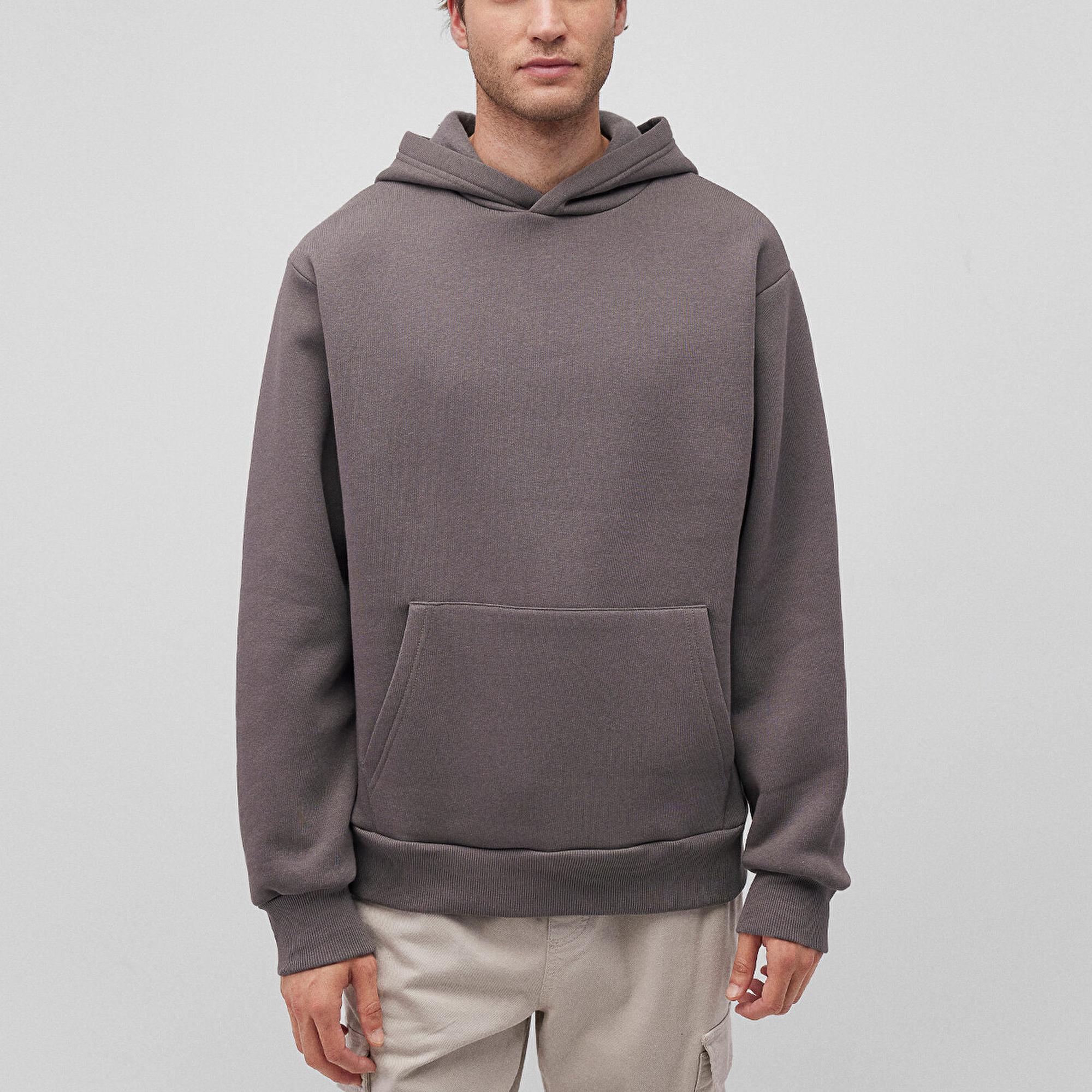 Mavi Kapüşonlu Antrasit Basic Sweatshirt 0S10275-70096