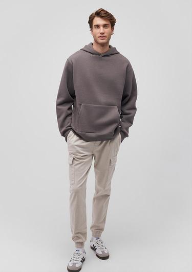  Mavi Kapüşonlu Antrasit Basic Sweatshirt 0S10275-70096