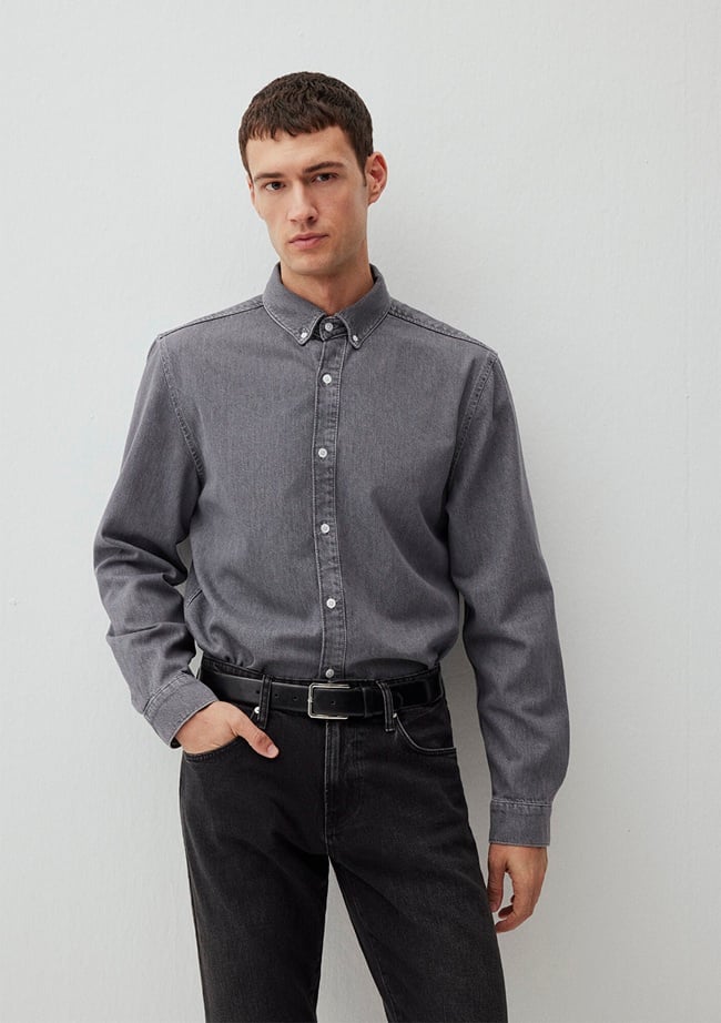  Mavi Brad Mavi Edition Gri  Jean Gömlek Slim Fit / Dar Kesim 0210921-89406