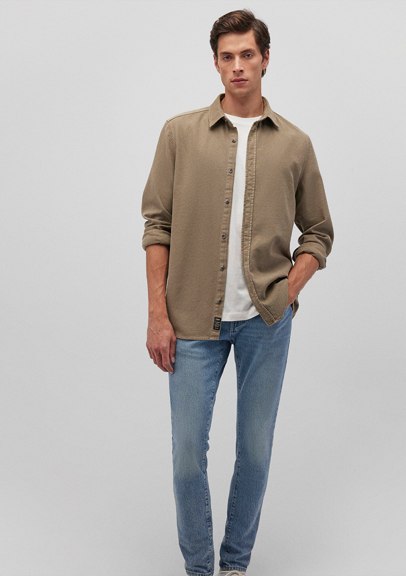  Mavi Kahverengi Gömlek Regular Fit / Normal Kesim 0211247-70360