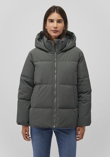  Mavi Kapüşonlu Yeşil Şişme Mont 1110445-71598