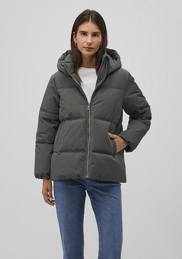  Mavi Kapüşonlu Yeşil Şişme Mont 1110445-71598