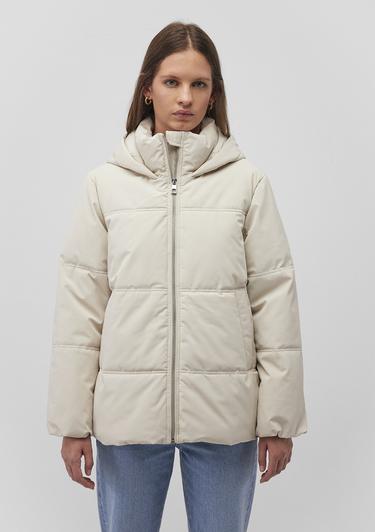  Mavi Kapüşonlu Bej Şişme Mont 1110445-70143