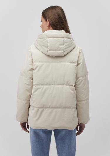  Mavi Kapüşonlu Bej Şişme Mont 1110445-70143