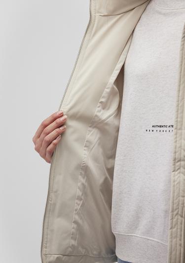  Mavi Kapüşonlu Bej Şişme Mont 1110445-70143