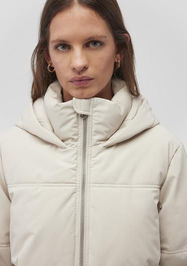  Mavi Kapüşonlu Bej Şişme Mont 1110445-70143