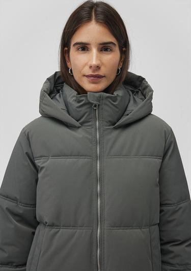  Mavi Kapüşonlu Yeşil Şişme Mont 1110445-71598