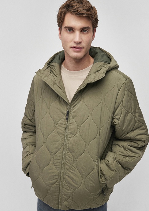  Mavi Kapüşonlu Yeşil Kapitone Ceket Regular Fit / Normal Kesim 0110380-71559