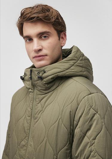  Mavi Kapüşonlu Yeşil Kapitone Ceket Regular Fit / Normal Kesim 0110380-71559