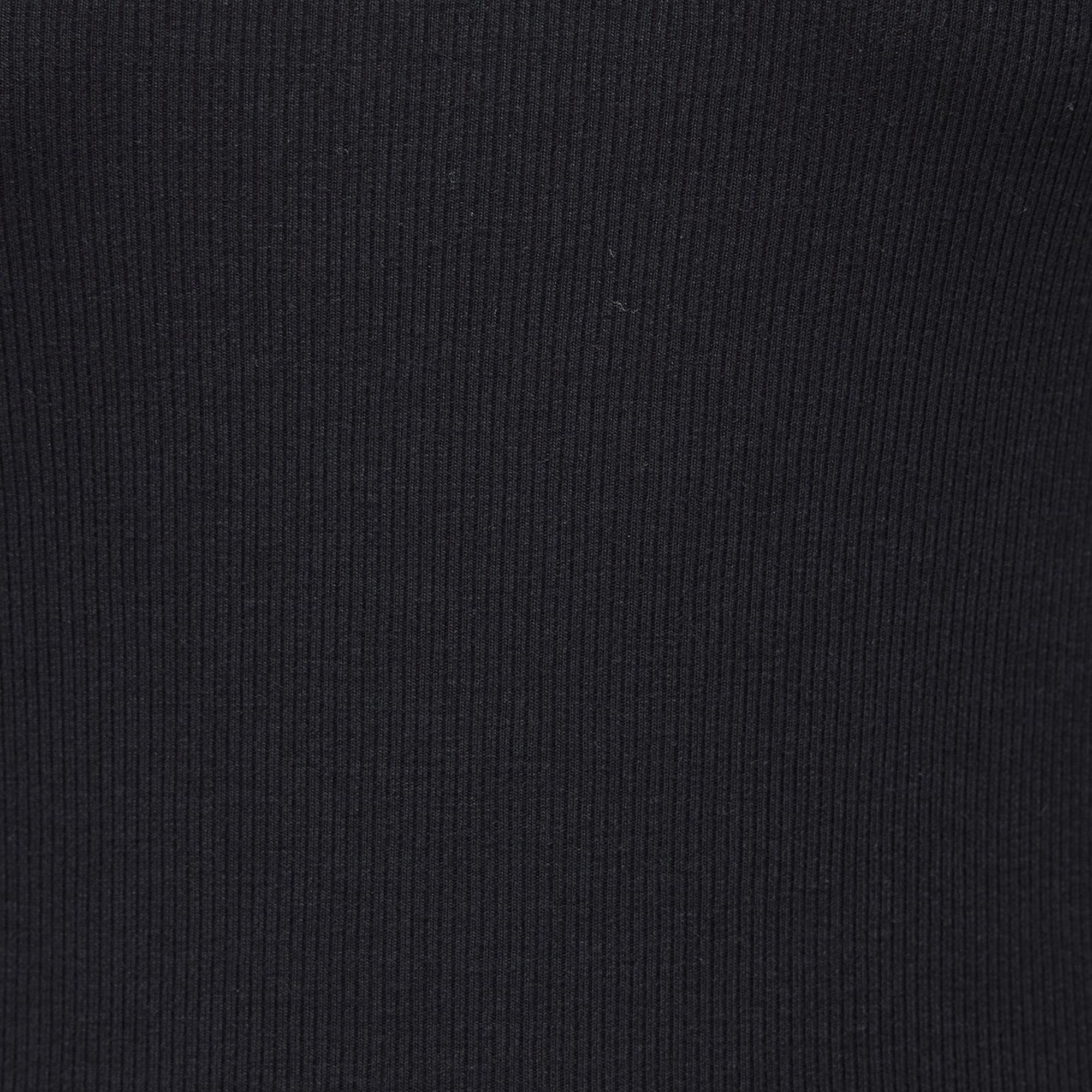 Mavi Uzun Kollu Siyah Basic Tişört Fitted / Vücuda Oturan Kesim 1612817-900