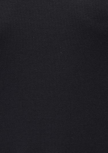  Mavi Uzun Kollu Siyah Basic Tişört Fitted / Vücuda Oturan Kesim 1612817-900