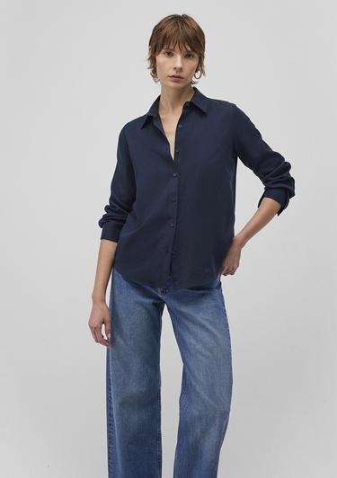  Mavi Lux Touch Tencel TM Lacivert Lyocell Gömlek Regular Fit / Normal Kesim 1210890-82458