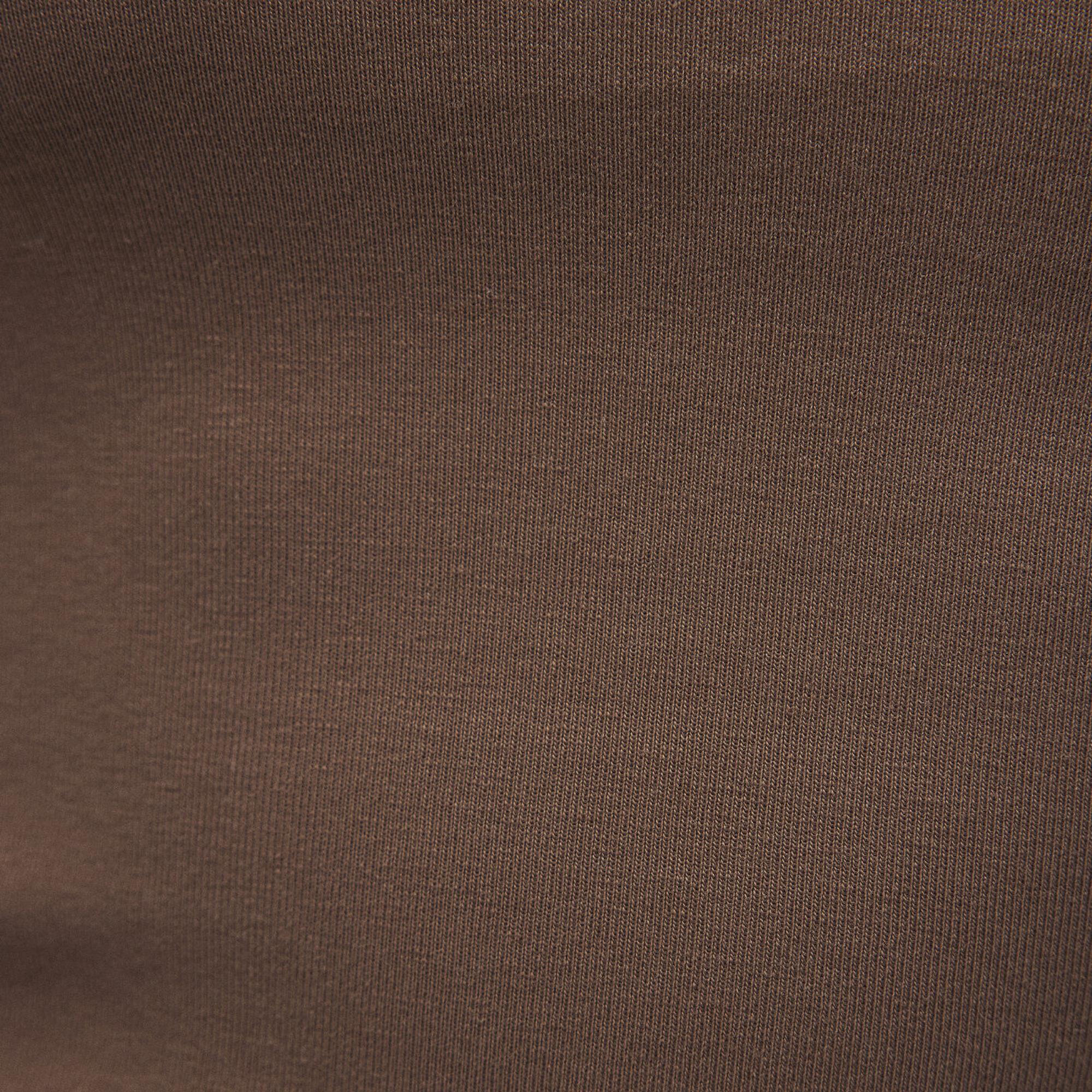 Mavi Uzun Kollu Kahverengi Crop Basic Tişört Crop / Kısa Kesim 1612822-81959