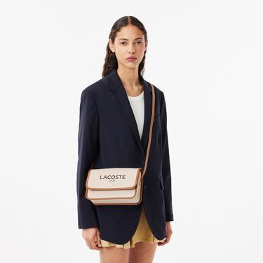  Lacoste Heritage Canvas Kadın Bej Postacı Çantası