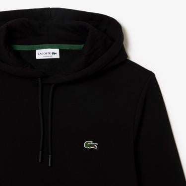  Erkek Classic Fit Kapüşonlu Siyah Sweatshirt