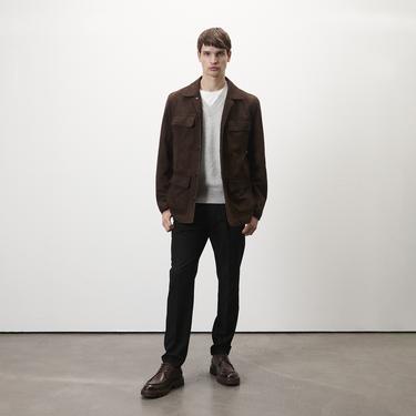  Arnie Kahve Erkek Süet Deri Ceket