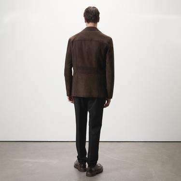  Arnie Kahve Erkek Süet Deri Ceket