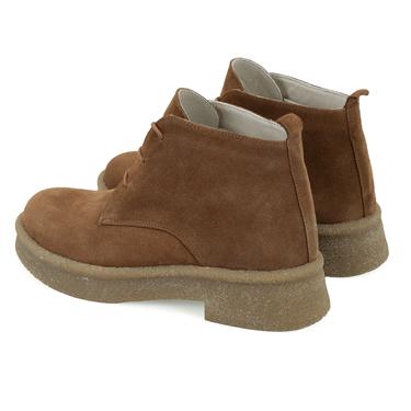  Alena Kahve Kadın Bağcıklı Süet Deri Bot