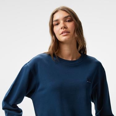  Ucla Sunniva Nakışlı Kadın Lacivert Bisiklet Yaka Sweatshirt