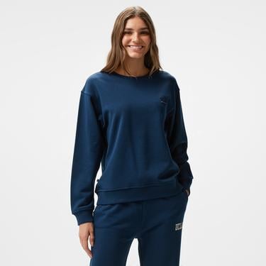  Ucla Sunniva Nakışlı Kadın Lacivert Bisiklet Yaka Sweatshirt