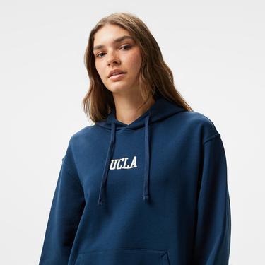  Ucla Jess Nakışlı Kadın Lacivert Kapüşonlu Sweatshirt