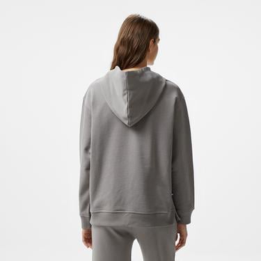  Ucla Jess Nakışlı Kadın Gri Kapüşonlu Sweatshirt