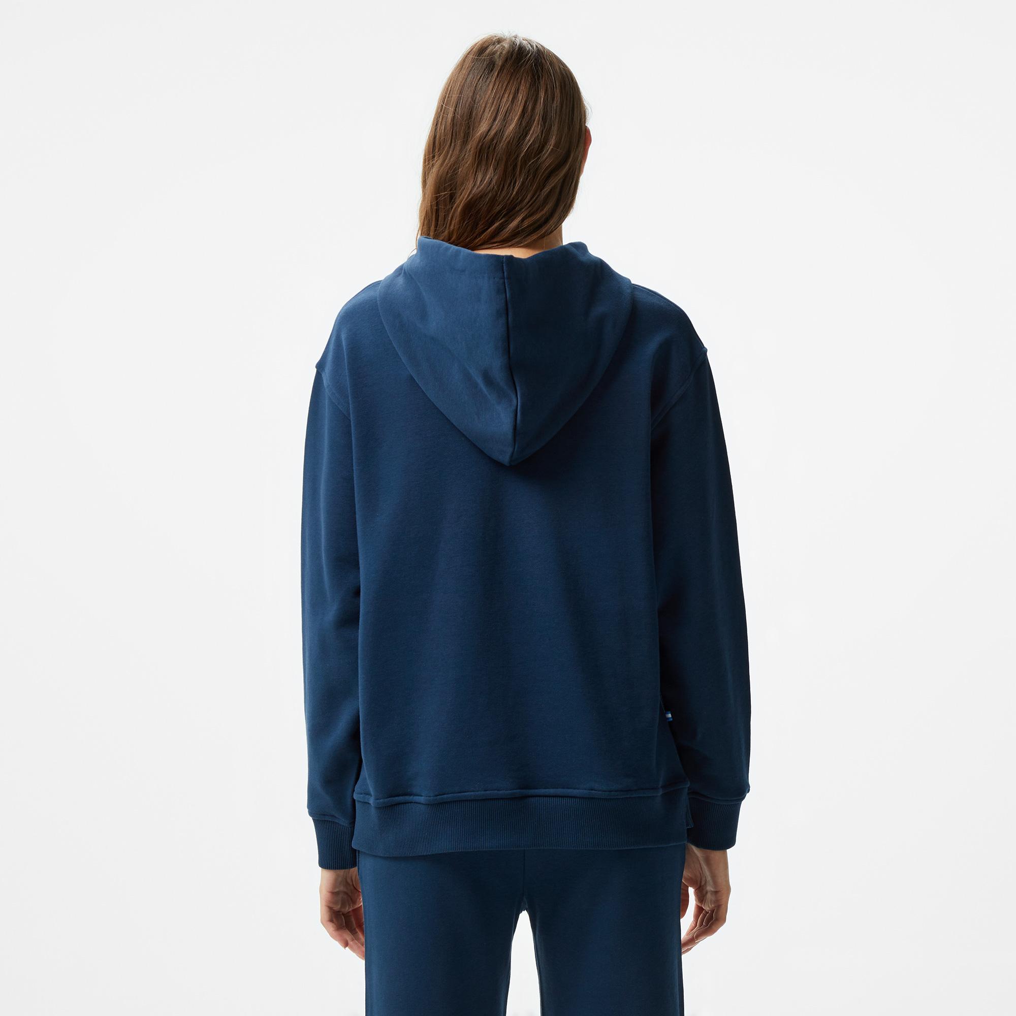 Ucla Jess Nakışlı Kadın Lacivert Kapüşonlu Sweatshirt