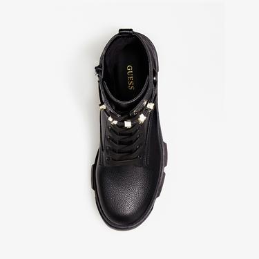  Guess Madox Logolu Fermuarlı Kadın Siyah Bot