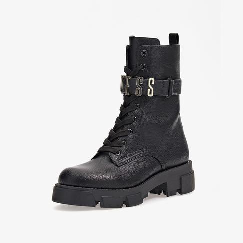  Guess Madox Logolu Fermuarlı Kadın Siyah Bot