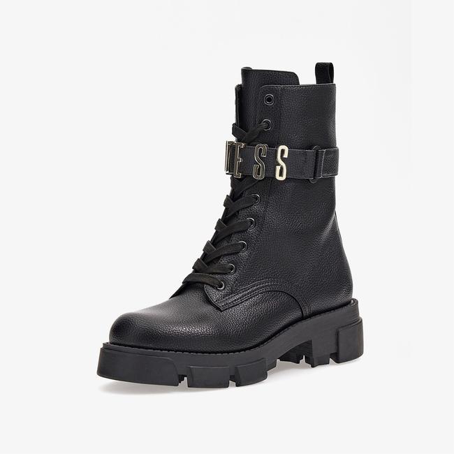  Guess Madox Logolu Fermuarlı Kadın Siyah Bot