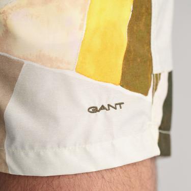  GANT Erkek Sarı Regular Fit Desenli Mayo Şort