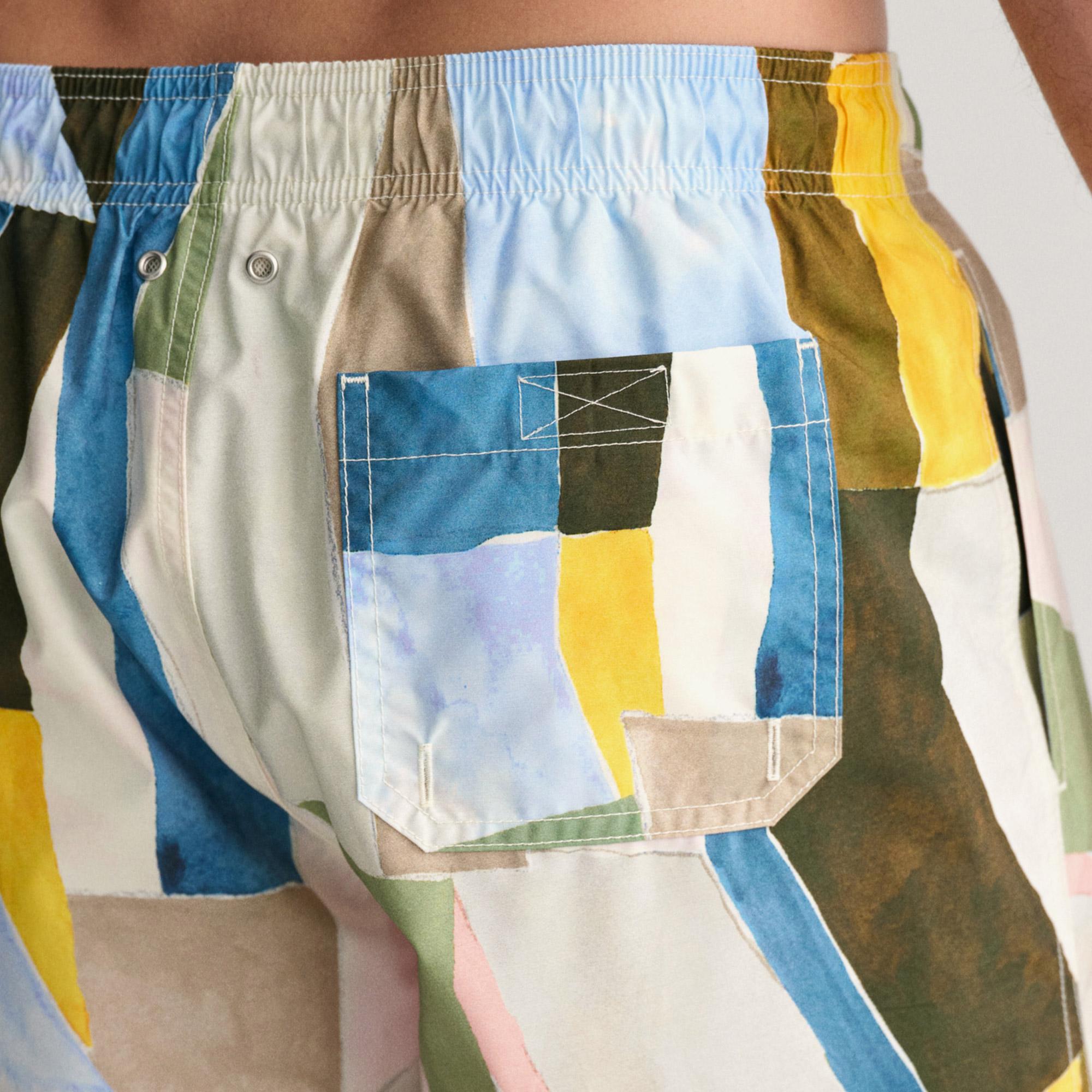 GANT Erkek Sarı Regular Fit Desenli Mayo Şort