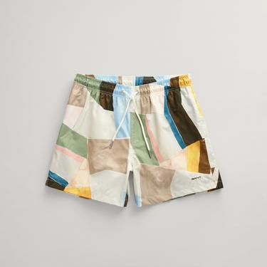  GANT Erkek Sarı Regular Fit Desenli Mayo Şort