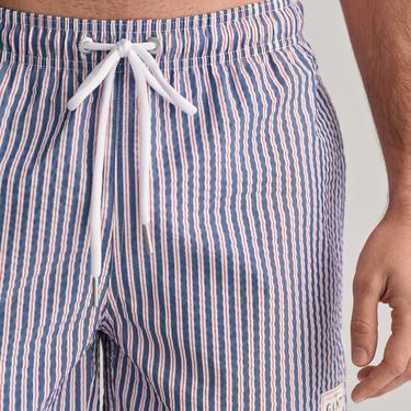 GANT Erkek Mavi Regular Fit Çizgili Mayo Şort