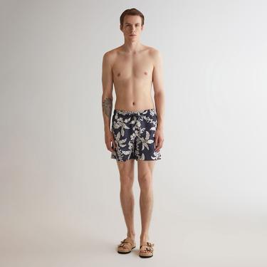  GANT Erkek Lacivert Regular Fit Desenli Mayo Şort