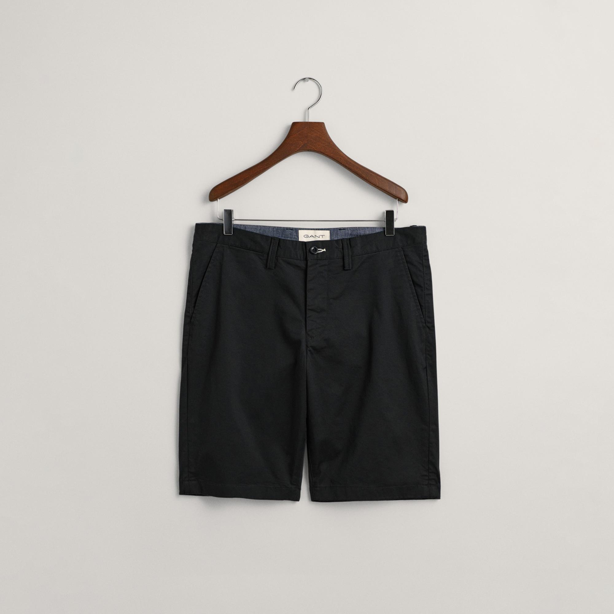 Gant Erkek Siyah Relaxed Fit Chino Şort