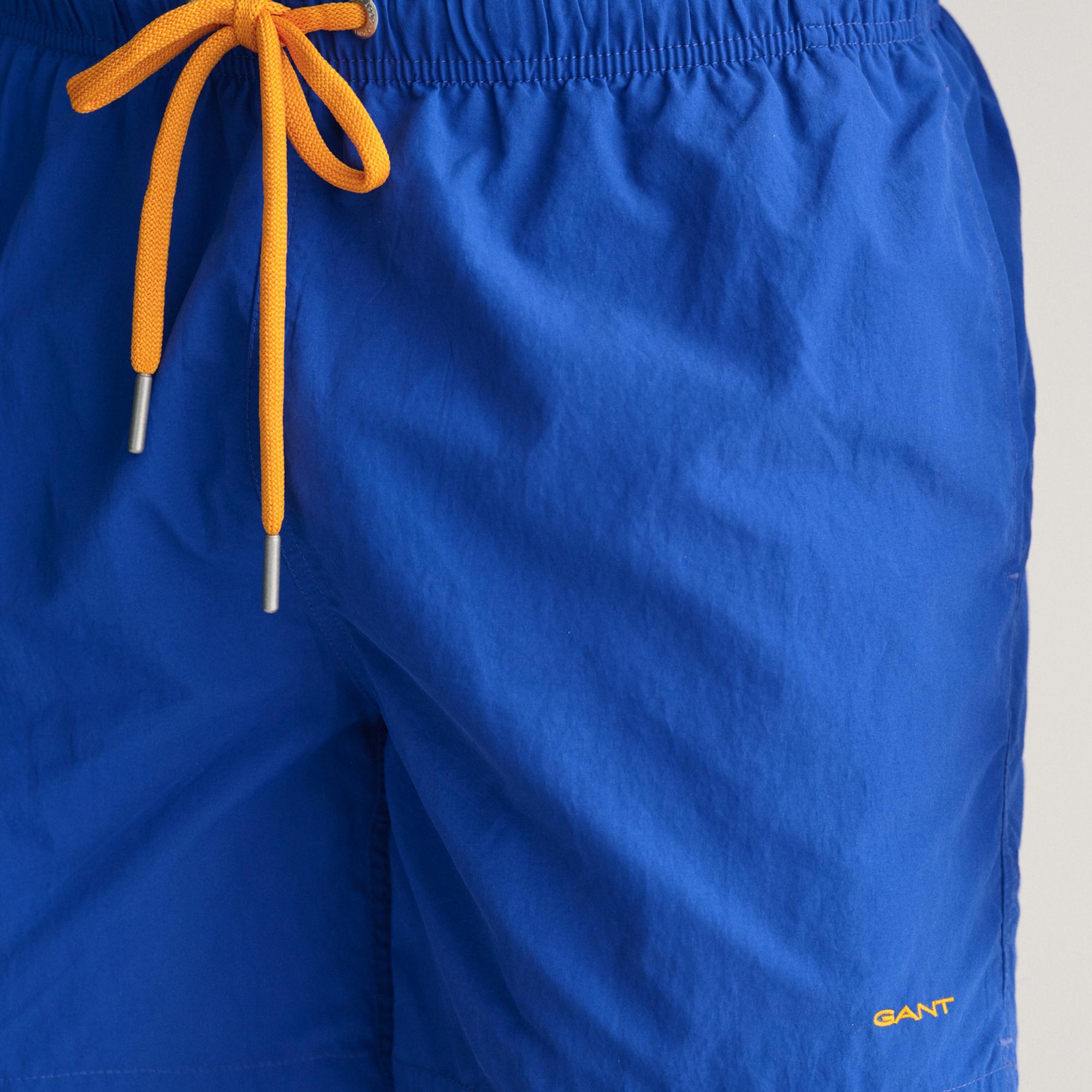 GANT Erkek Mavi Regular Fit Logolu Mayo Şort