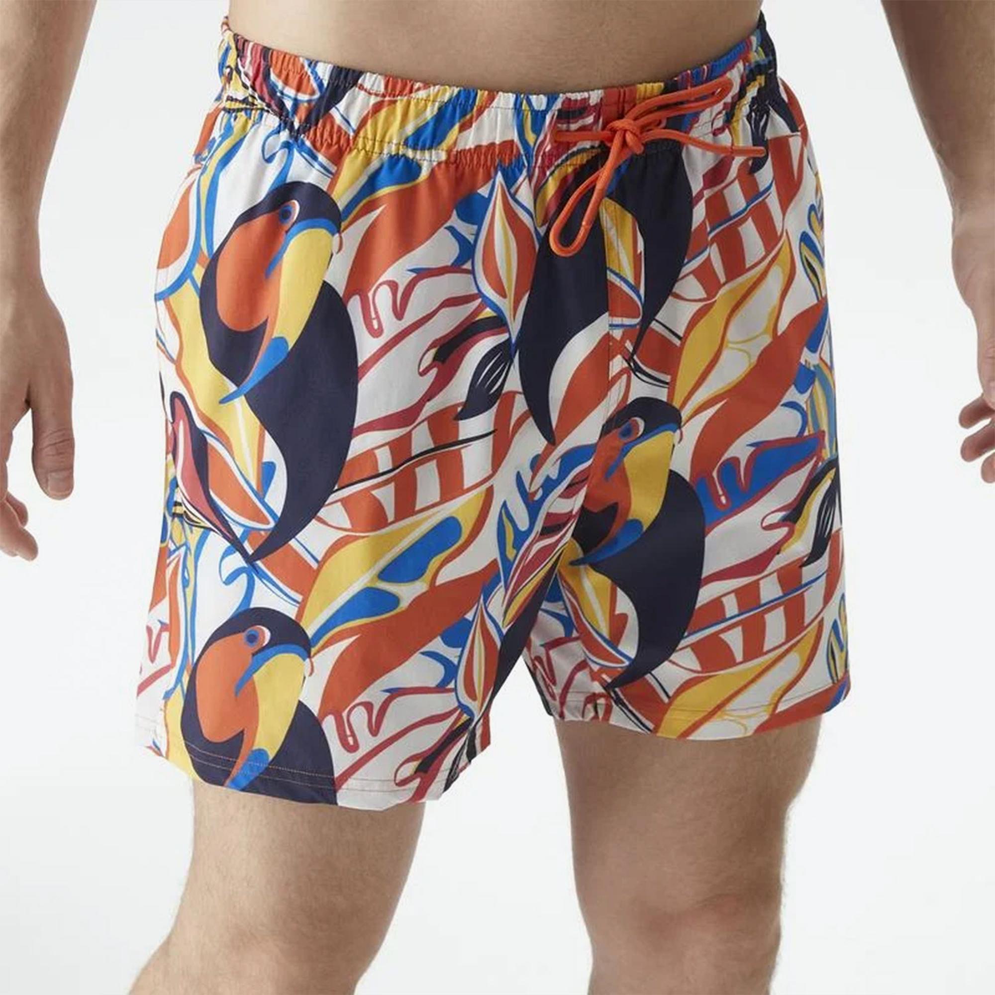 Nautica Erkek Turuncu Standart Fit Deniz Şortu