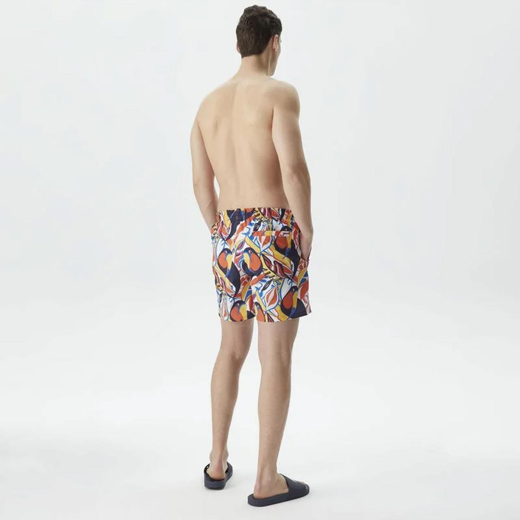 Nautica Erkek Turuncu Standart Fit Deniz Şortu