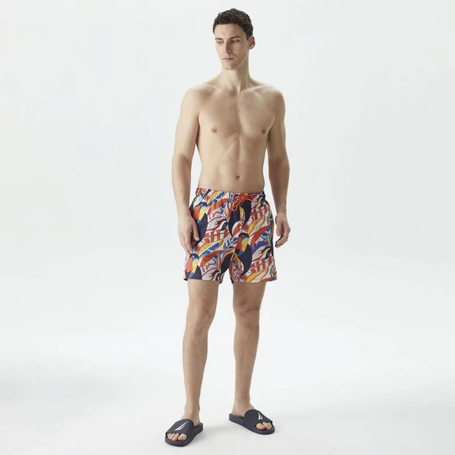  Nautica Erkek Turuncu Standart Fit Mayo Şort